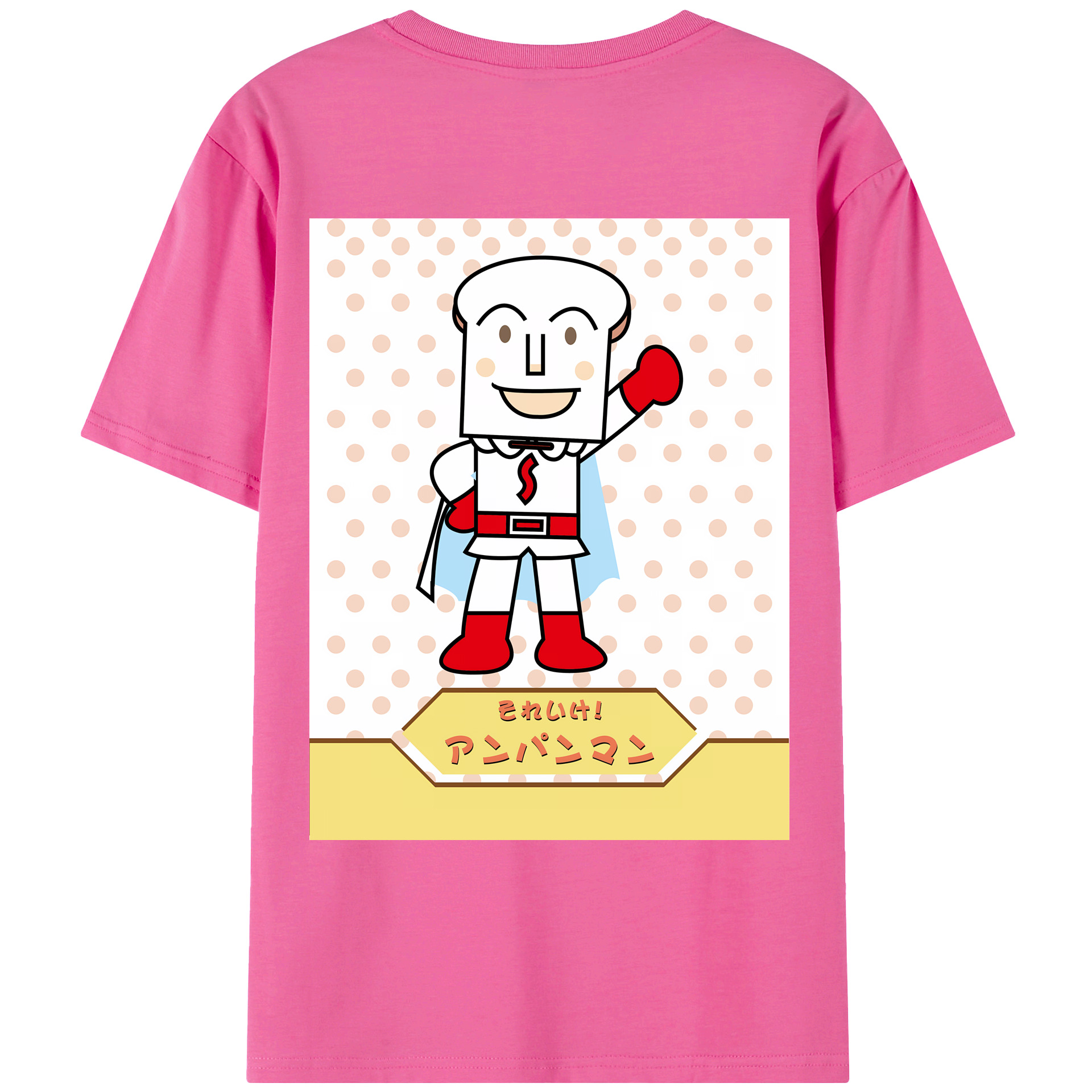 （画像用） アンパンマン Anpanman レディース半袖Tシャツ(バックプリント)